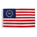250 Betsy Ross Embroidered Stars Flag